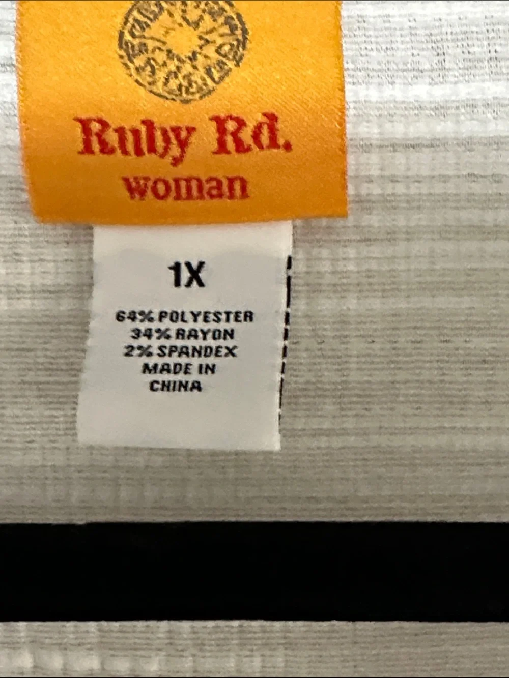 Ruby Rd. White Tunic with Blue Embroidered V-Neck - Picture 5 of 9